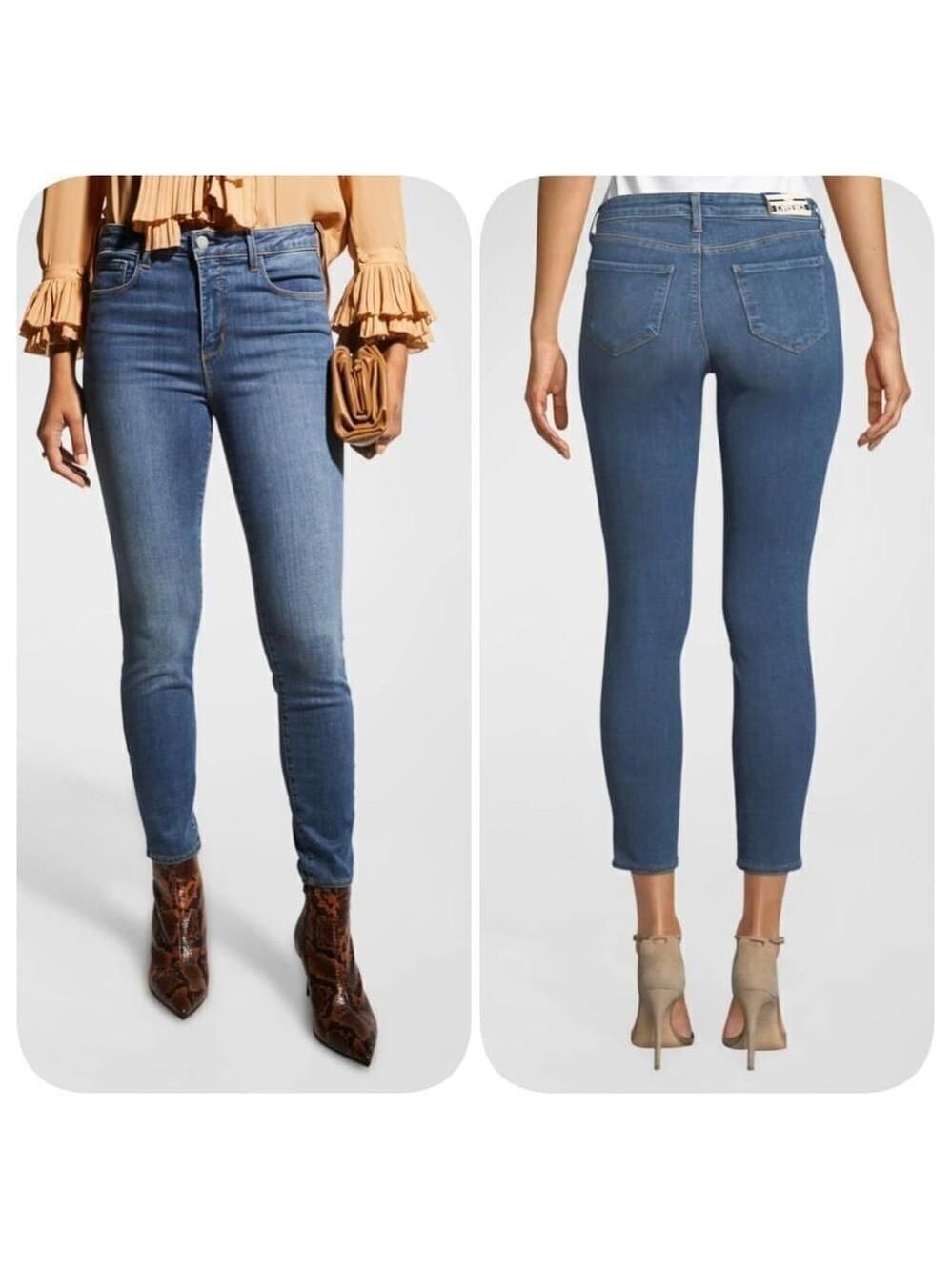 L'AGENCE High Rise Skinny Jeans 25 Blue Stretch Denim NWT Made in USA